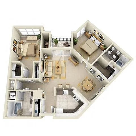 Floor plan Mid 2BR C