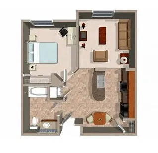 Floor plan 1 Bedroom
