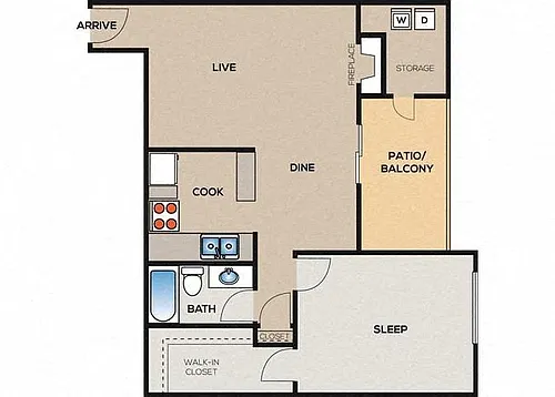 Floor plan A3 - Renovated