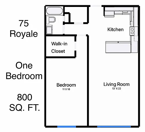Floor plan 1 bedroom