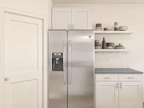 Kitchen with subway tile backsplash
