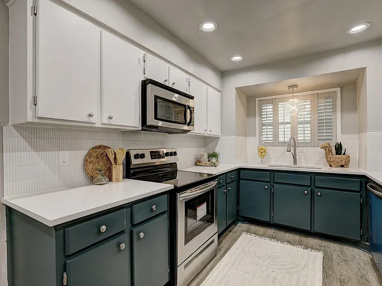 Large galley-style kitchen.