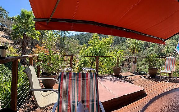 Deck. Awning deployed 