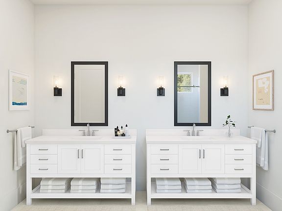 Dual vanities in primary bath