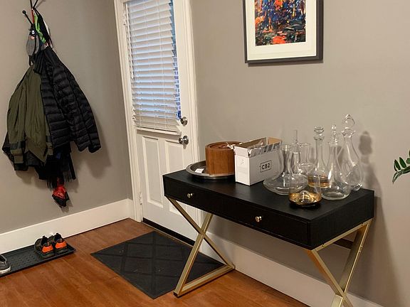 As you walk in front door and turn around