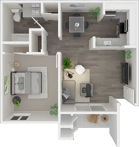 Floor plan 1X1 A1