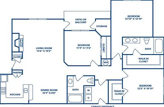 3 Bedroom | 2 Bath | 1362 SF | Single & Double Garages Available 3 Bedroom | 2 Bath | 1362 SF | Single & Double Garages Available