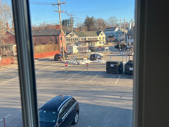 View out double french windows