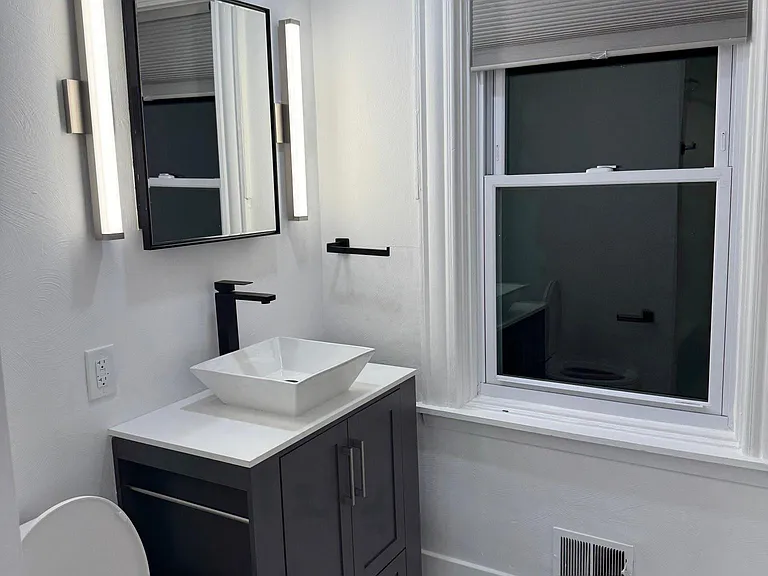 Large Bathroom with large linen closet