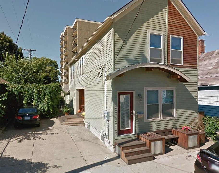 Exterior - Side of house is Suite 1 entrance (photo is outdated from Google Maps), garden behind house, driveway terrace has been groomed and lights installed for outdoor hangouts, garage behind terrace.