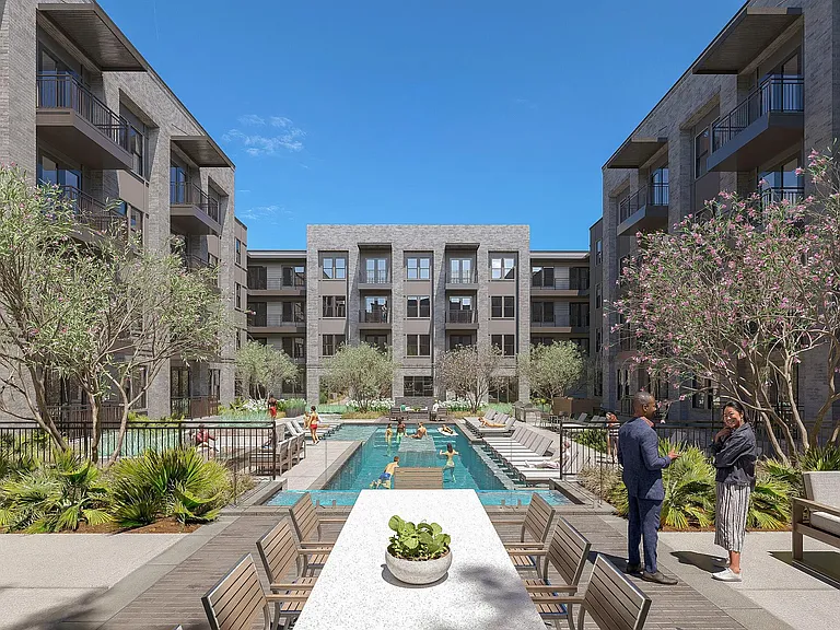 Our refreshing pool is the centerpiece of our outdoor amenities_perfect for swimming laps or relaxing in the sun-drenched lounge area.