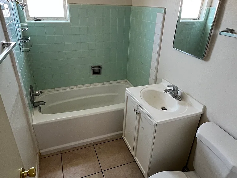 The bathroom.