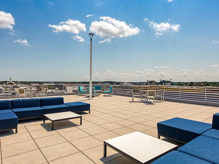 Rooftop party deck