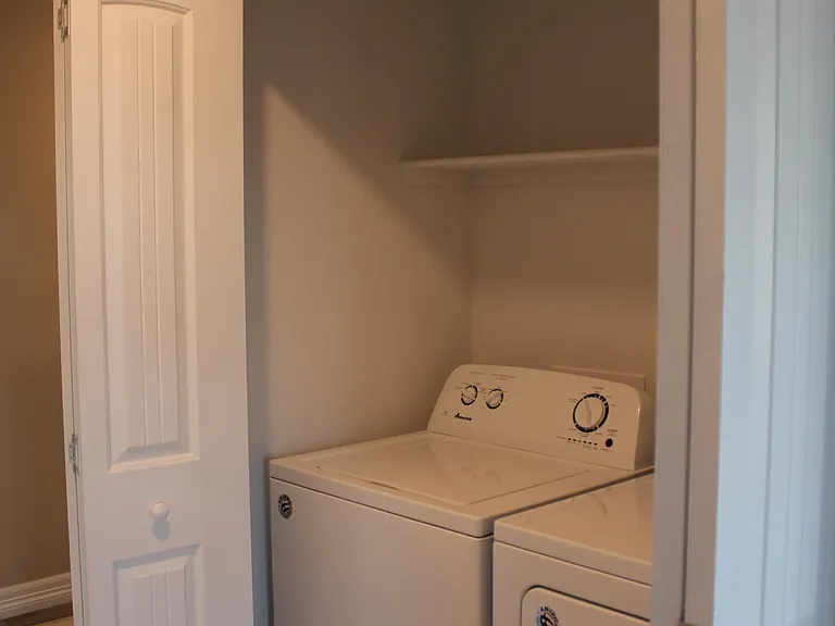 In unit washer dryer on bedroom level
