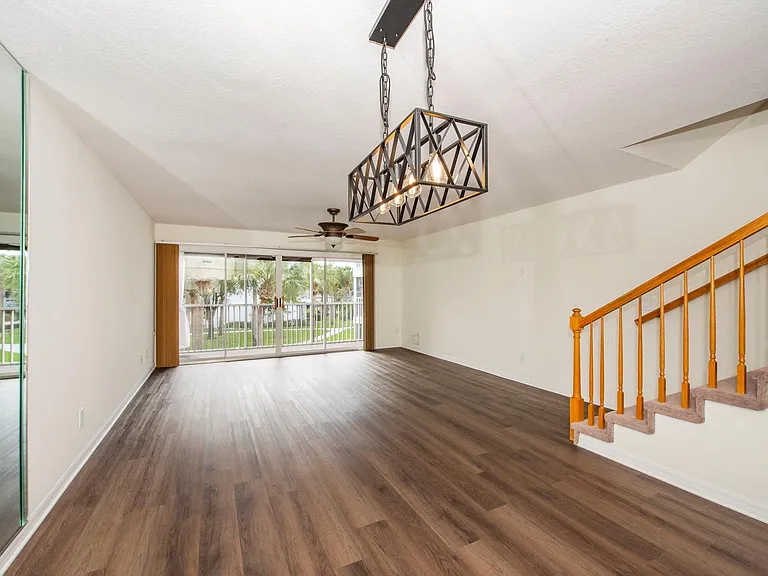 Living room and dining room