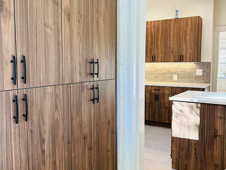 Brand new pantry & storage off kitchen - leading to backyard and basement