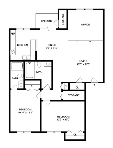 Floor plan 2X2