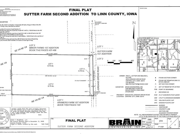 Jordans Grove Rd, Central City, IA 52214
