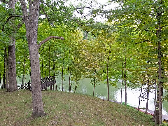 View of lake from deck