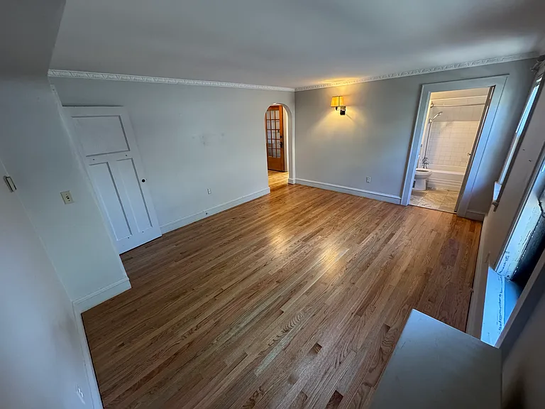Living Room. Entry Straight. Bathroom Right. Second Bedroom Left.