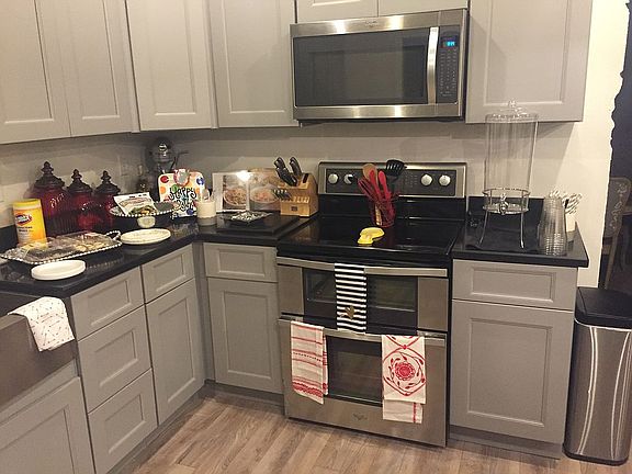 Stove area in kitchen