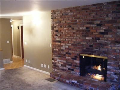 Two Sided Gas Fireplace in Living Room