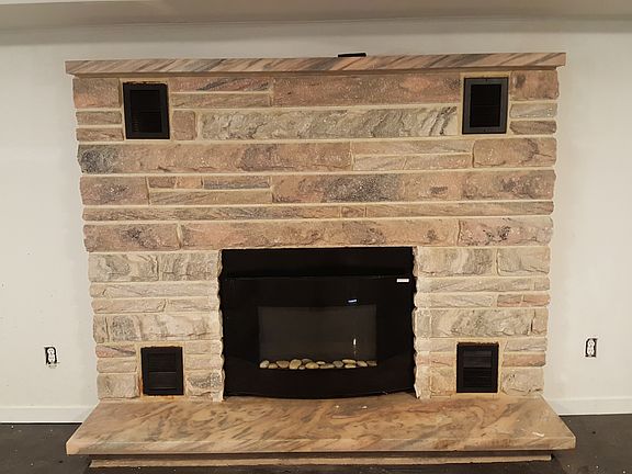 Fireplace in basement