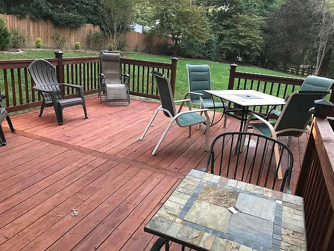 Deck has been re-stained