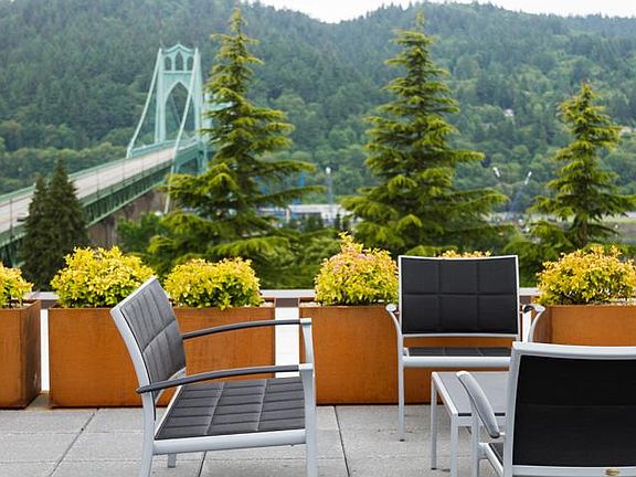 Take in the beautiful St John's bridge and Forest Park while