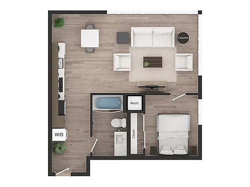 Floor plan 1BD1z