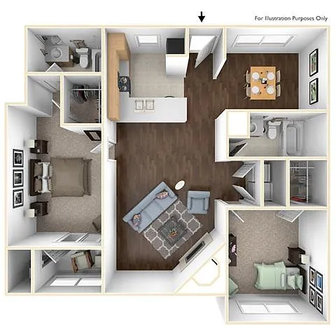 Floor plan 2X2C
