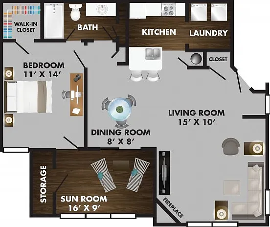 Bel-Aire with Sunroom - 1 Bed 1 Bath Bel-Aire with Sunroom - 1 Bed 1 Bath