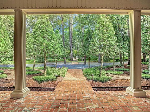 Front porch view looking out to the huge front yard