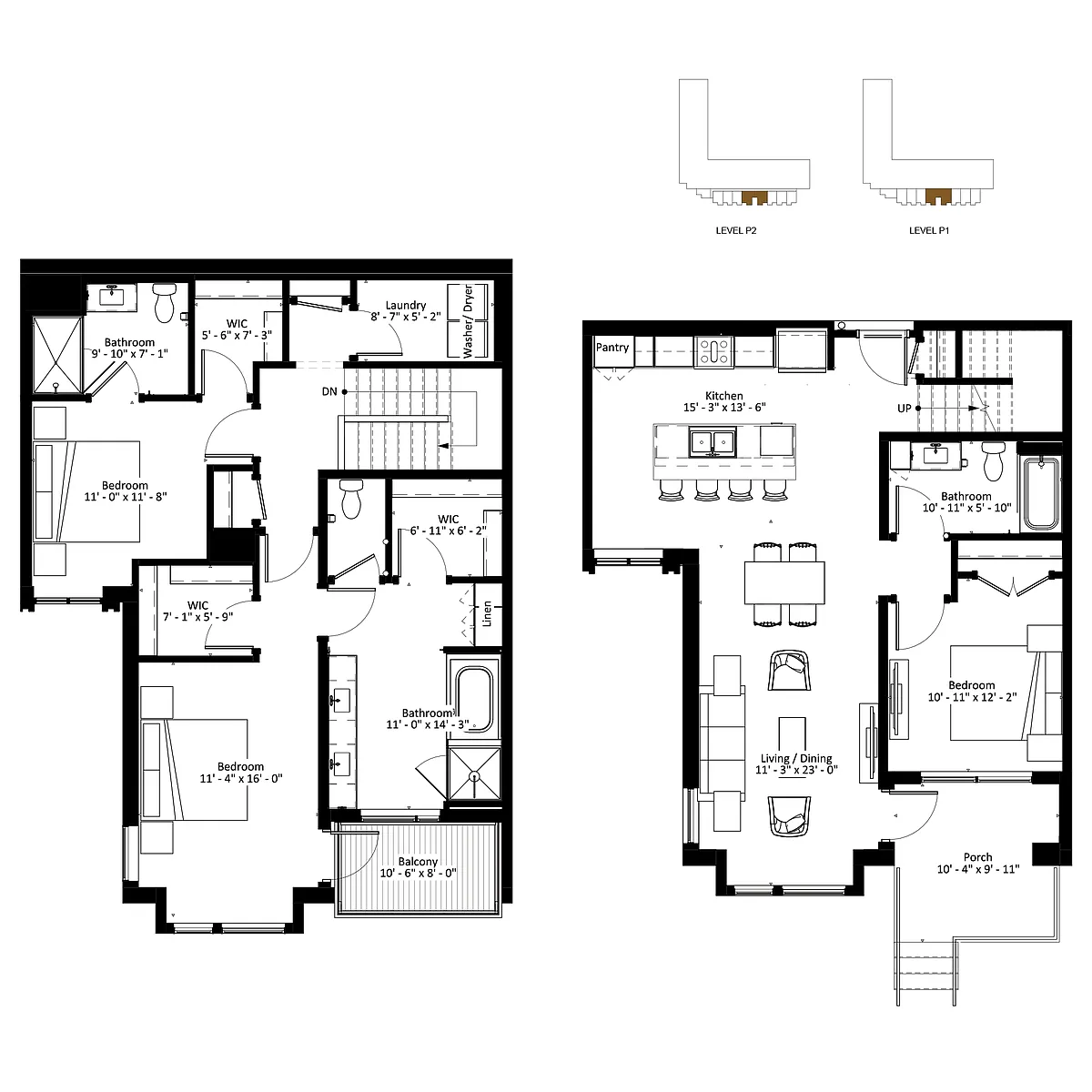 Floor plan Winston - Townhome