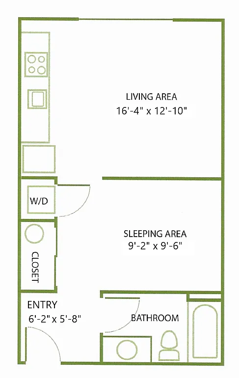 Floor plan Studio-A-1B