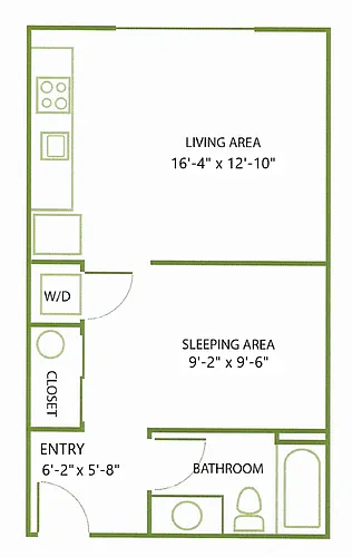 Floor plan Studio-A-1B