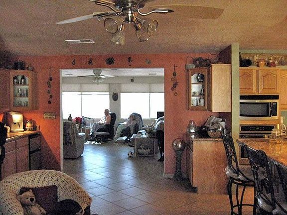 Kitchen leads into Family Room