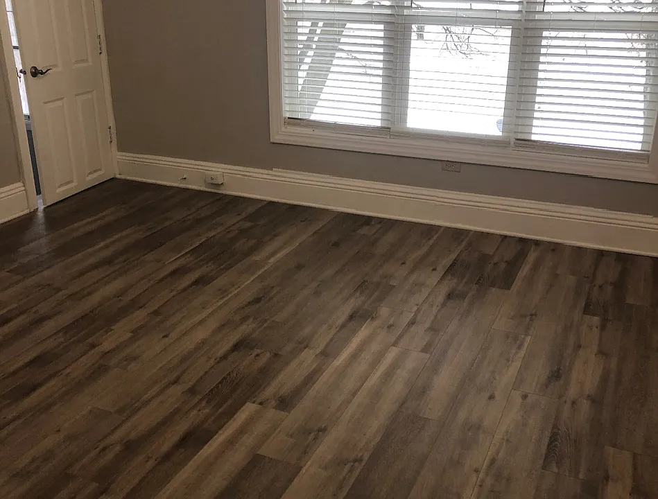 The south facing living room triple window.