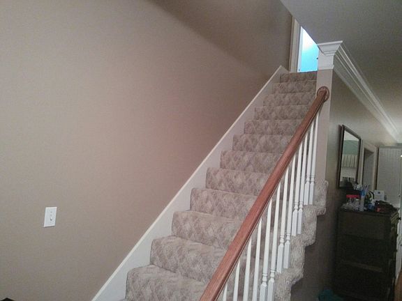 back stairs to upstairs room