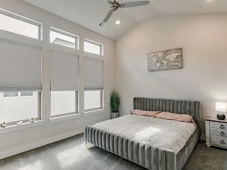 Primary with vaulted ceilings