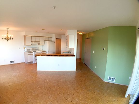 Living & Kitchen w/ accent wall