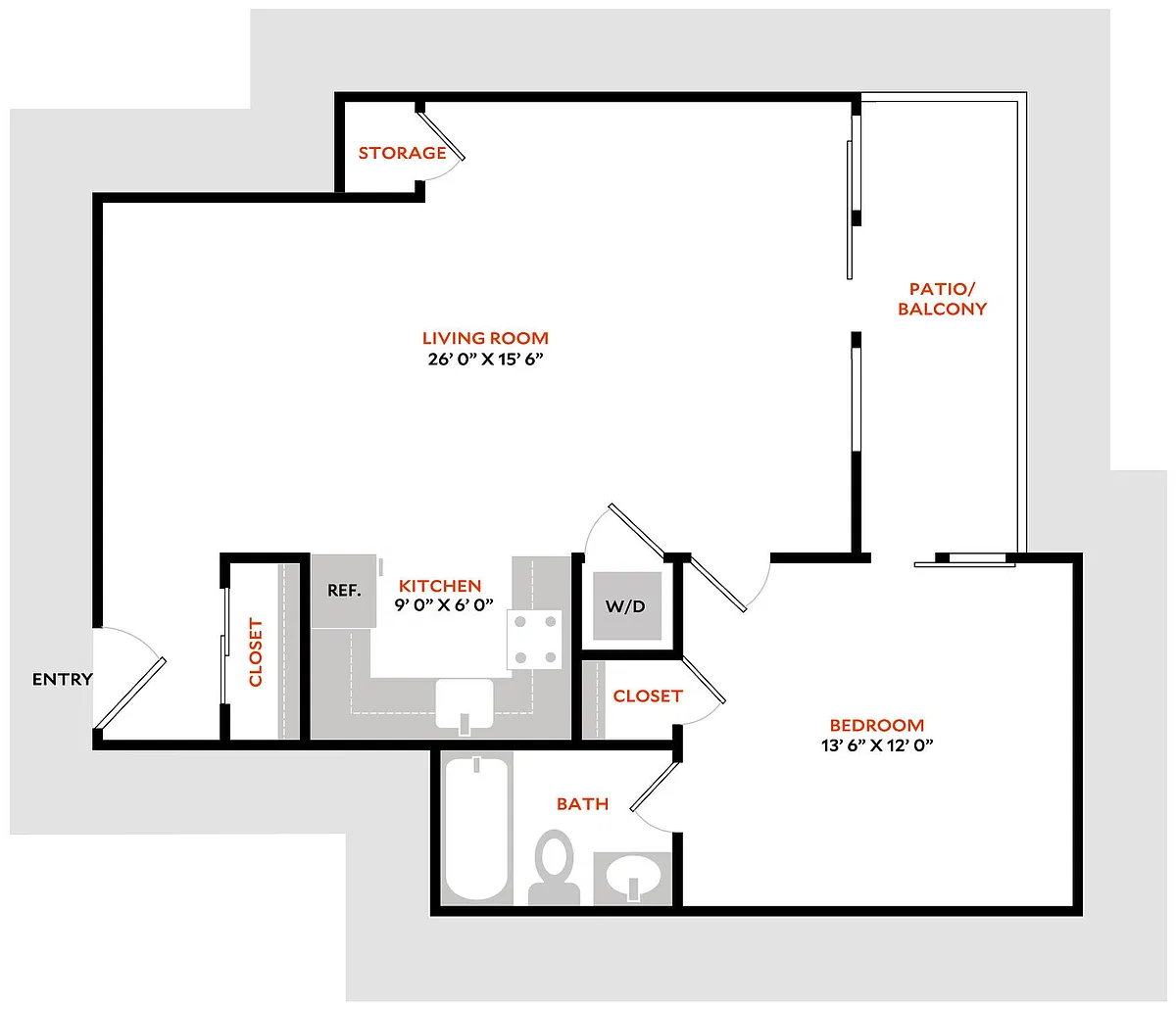 Floor plan Plan 1BW