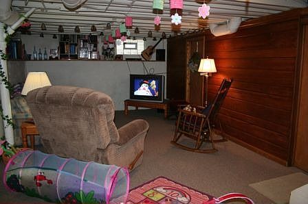 Finished rec room in basement