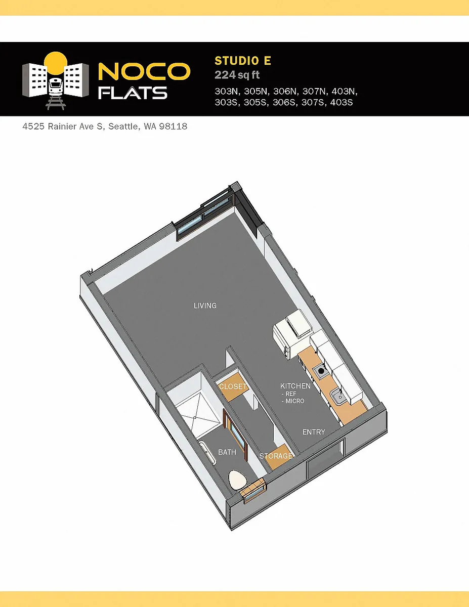 Floor plan Studio E