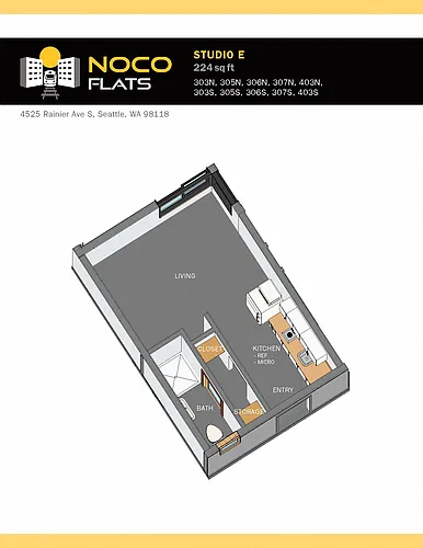 Floor plan Studio E