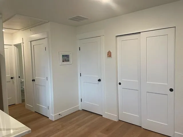 Closets (furnace room, coat closet, double deep storage)