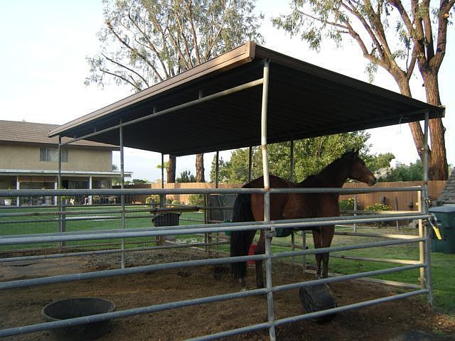 horse corrals at back of lot