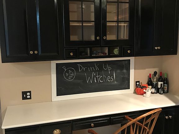 Desk space in kitchen area