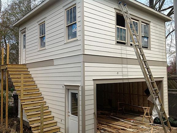 2-Car Garage with 21 x 21' bonus space above. This unfinished room can be turned into Quarters or Office Space.