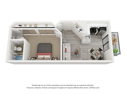 Floor plan Jr. Studio